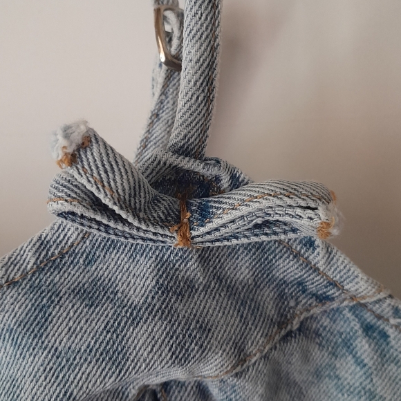 Nasty Gal Bow Leopard Spot Denim Cropped Top - Picture 11 of 11